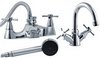 Ultra Riva Basin & Bath Shower Mixer Faucet Set (Free Shower Kit).