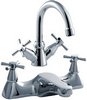 Ultra Riva Basin Mixer & Bath Filler Faucet Set (Chrome).