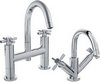 Hudson Reed Tec Basin Mixer & Bath Filler Faucet Set (Chrome).