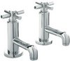 Hudson Reed Tec Basin Faucets With Cross Handles.