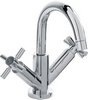 Hudson Reed Tec Basin Faucet With Small Spout, Waste & Cross Handles.