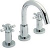 Hudson Reed Tec 3 Faucet Hole Basin Faucet With Small Spout & Cross Handles.