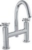 Hudson Reed Tec Bath Filler Faucet With Small Spout & Cross Handles.