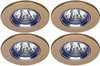 Lights 4 x Low voltage gold halogen downlighter with lamps & transformers.