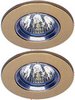 Lights 2 x Low voltage gold halogen downlighter with lamps & transformers.