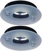 Lights 2 x Low voltage black & glass downlight with lamps & transformers.