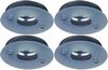 Lights 4 x Low voltage satin & glass downlight with lamps & transformers.